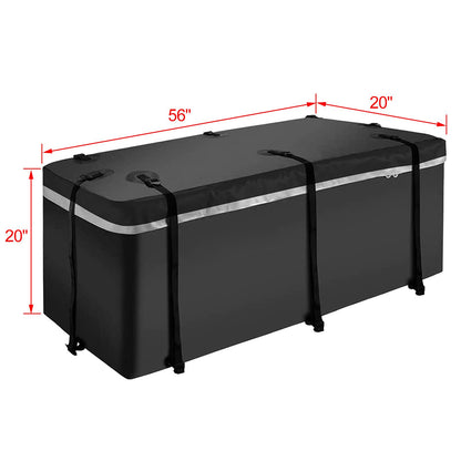 Hitch Mount Cargo Carrier Basket 60" X 21" X 6"+Waterproof Cargo Bag 13 Cubic Feet(56" 20" 20"),Hauling Weight Capacity  image 6