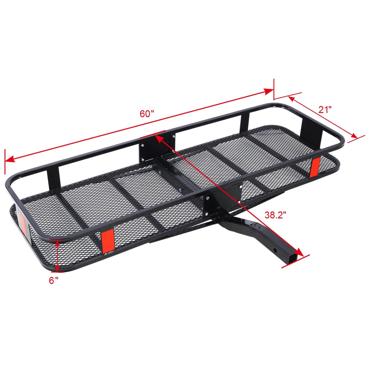 Hitch Mount Cargo Carrier Basket 60" X 21" X 6"+Waterproof Cargo Bag 13 Cubic Feet(56" 20" 20"),Hauling Weight Capacity  image 7