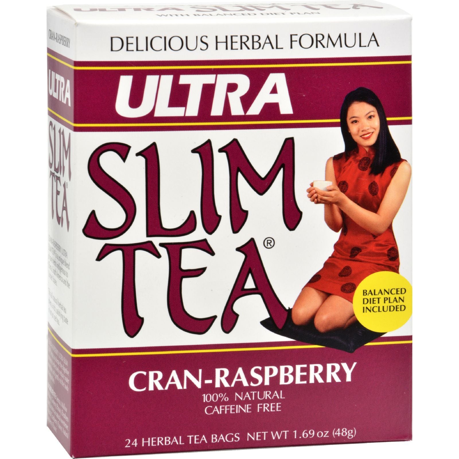 Hobe Labs Ultra Slim Tea Cran-raspberry - 24 Tea Bags image 1