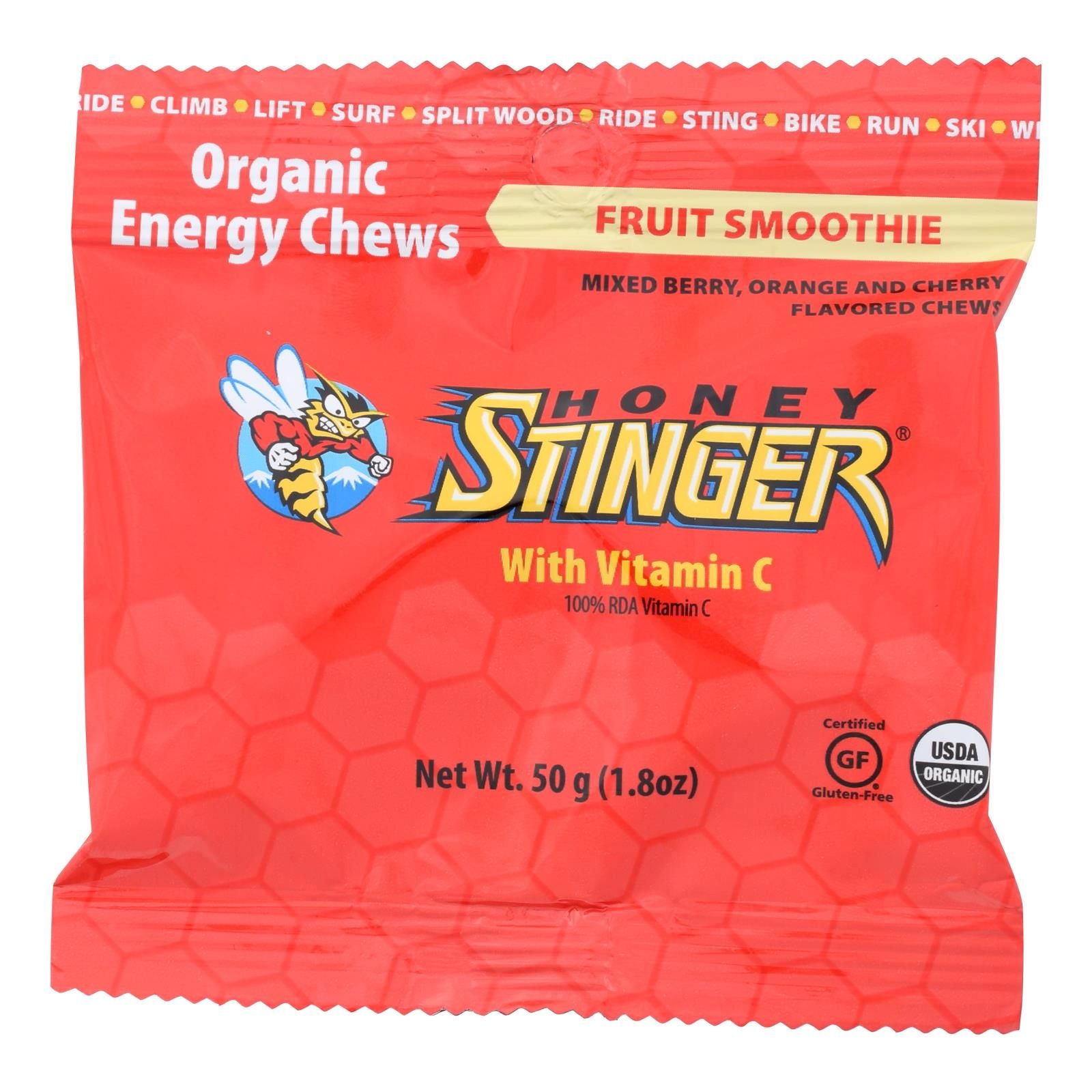 Honey Stinger Energy Chew - Organic - Fruit Smoothie - 1.8 Oz - Case Of 12 image 1