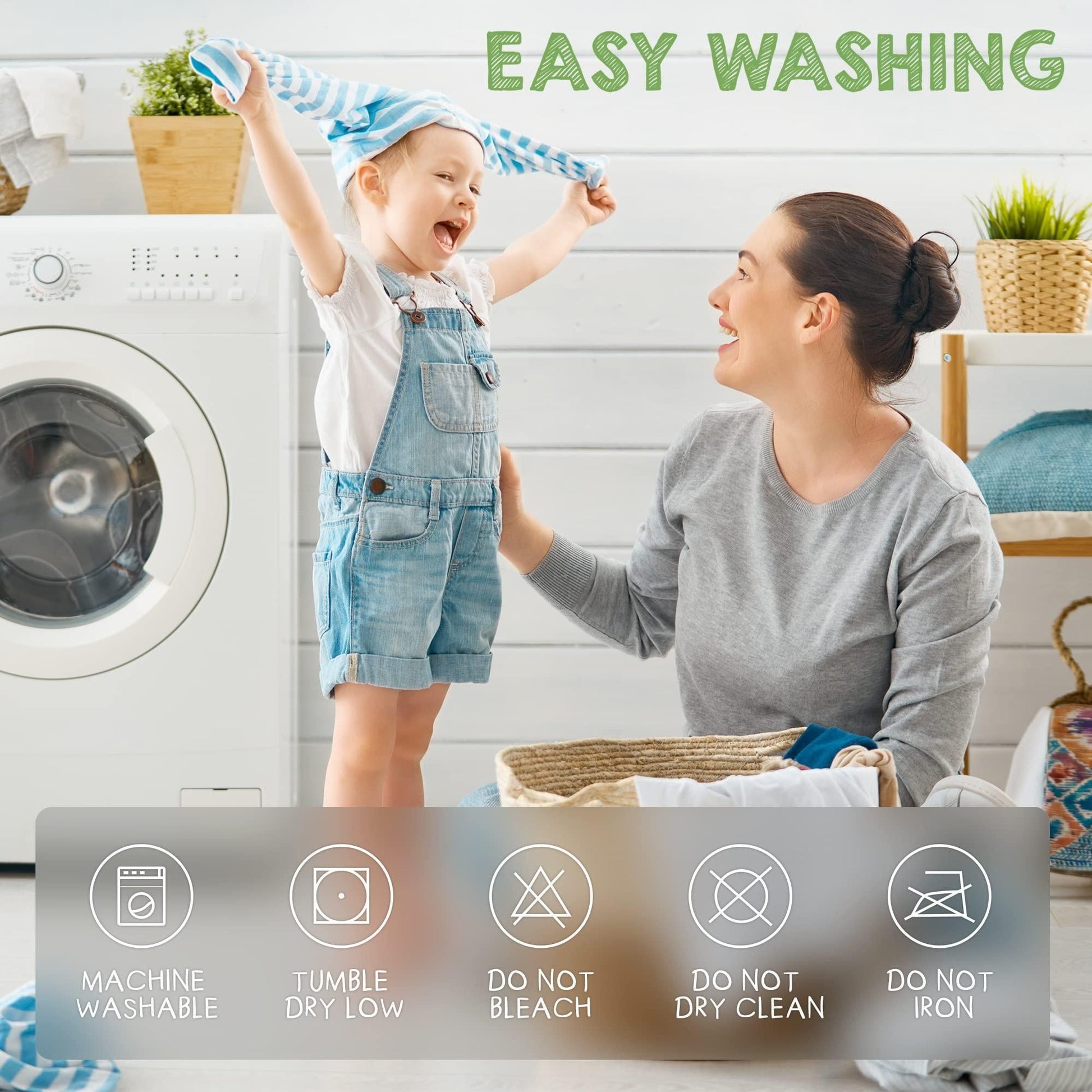 Hooded Baby Towels 33x33 Inches with Elephant Face Light Gray Baby Bath Towels Hooded with Ears 100% Woven Terry Cotton  image 5