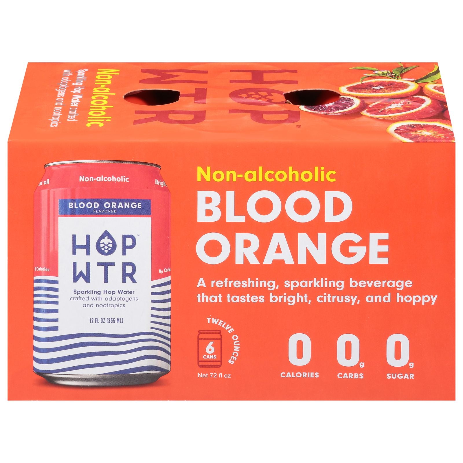 Hop Water - Hop Water Spk Bld Orng 6pk - Case Of 4-6/12 Fz image 1