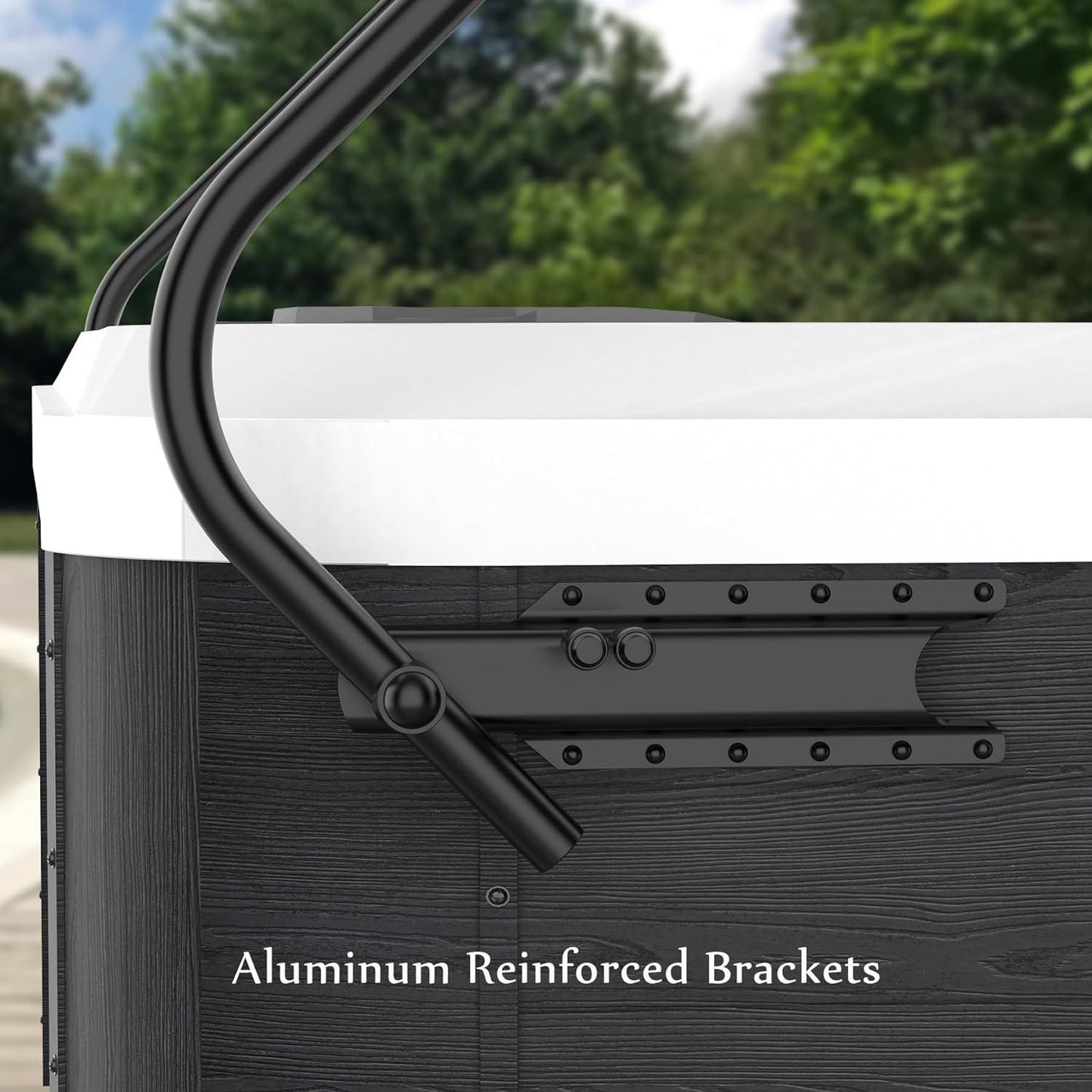 Hot Tub Cover Lift, Universal Spa Cover Lifts Side Mounted Cover Lifter with Adjustable Height Aluminum Reinforced Brack image 3
