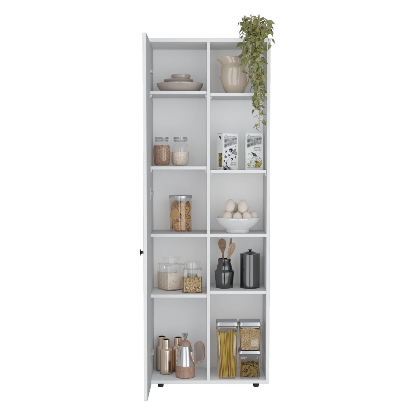 Hoyt Kitchen Pantry Storage Cabinet With and Five Interior and Exterior Shelves image 5