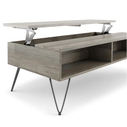 Hunter - Lift Top Coffee Table - Grey image 5