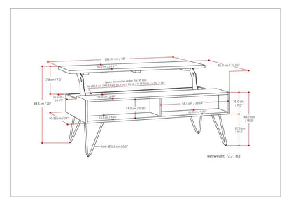 Hunter - Lift Top Coffee Table - Grey image 7