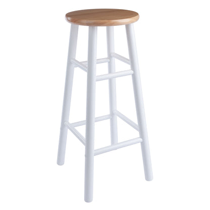 Huxton 2-Pc Bar Stools; 29"; Natural & White image 2