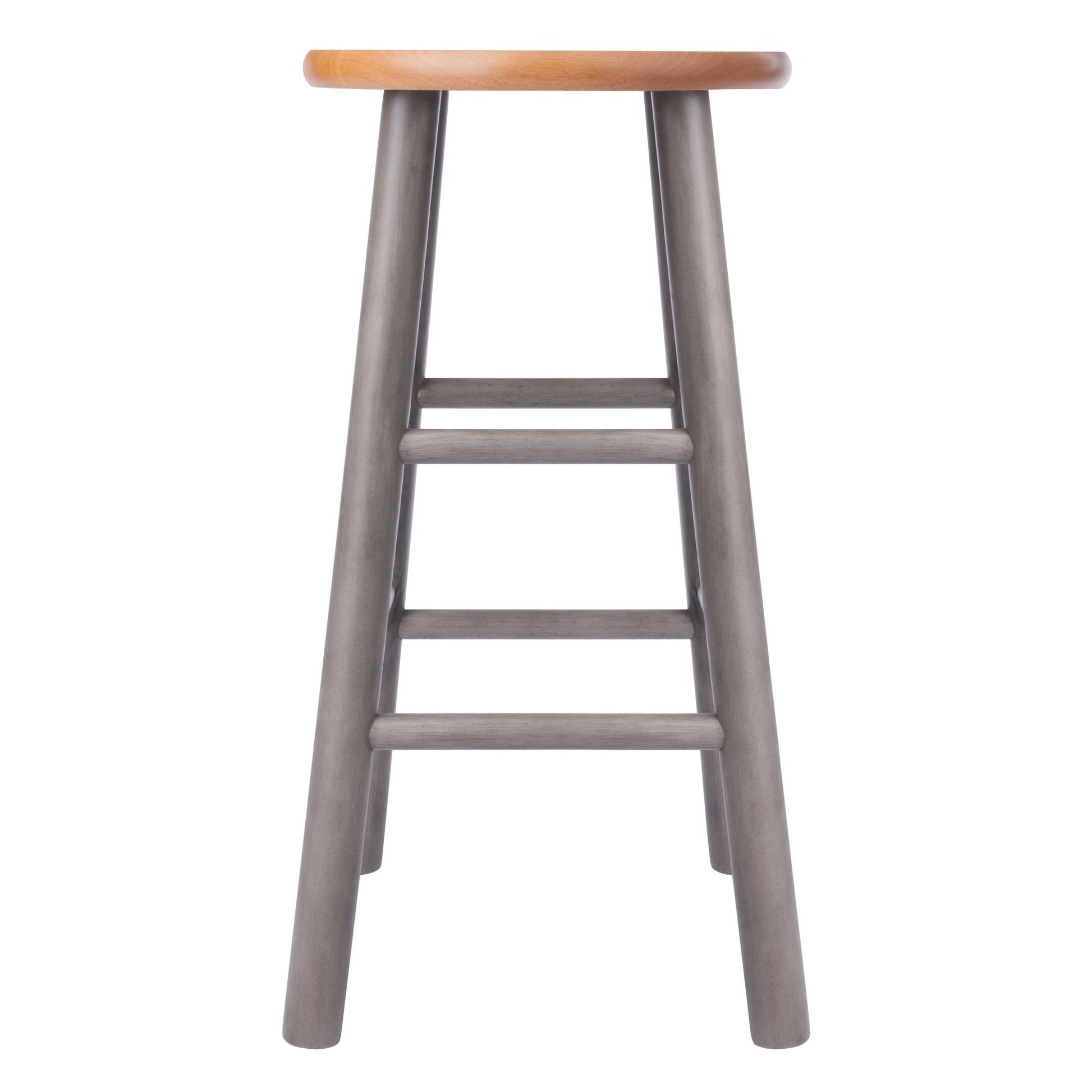 Huxton 2-Pc Counter Stools; 24"; Gray & Teak image 4
