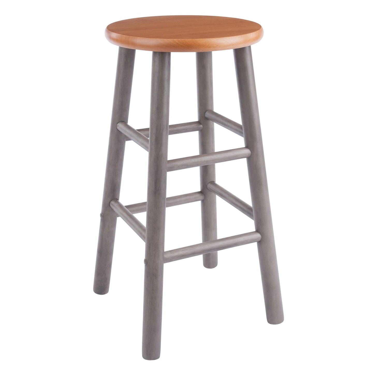 Huxton 2-Pc Counter Stools; 24"; Gray & Teak image 7