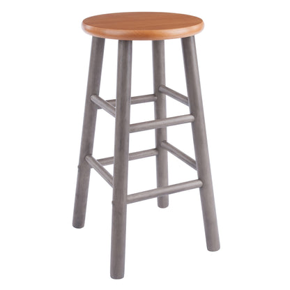Huxton 2-Pc Counter Stools; 24"; Gray & Teak image 7