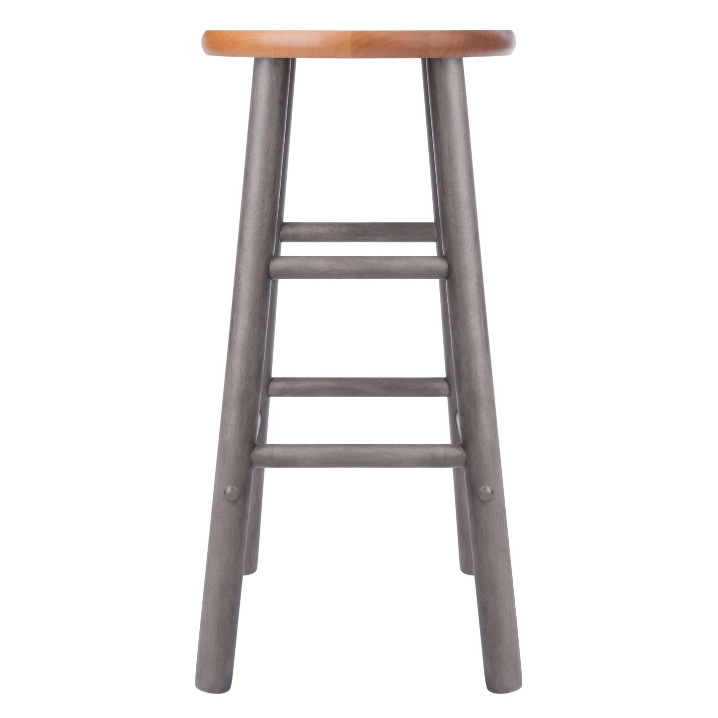 Huxton 2-Pc Counter Stools; 24"; Gray & Teak image 9