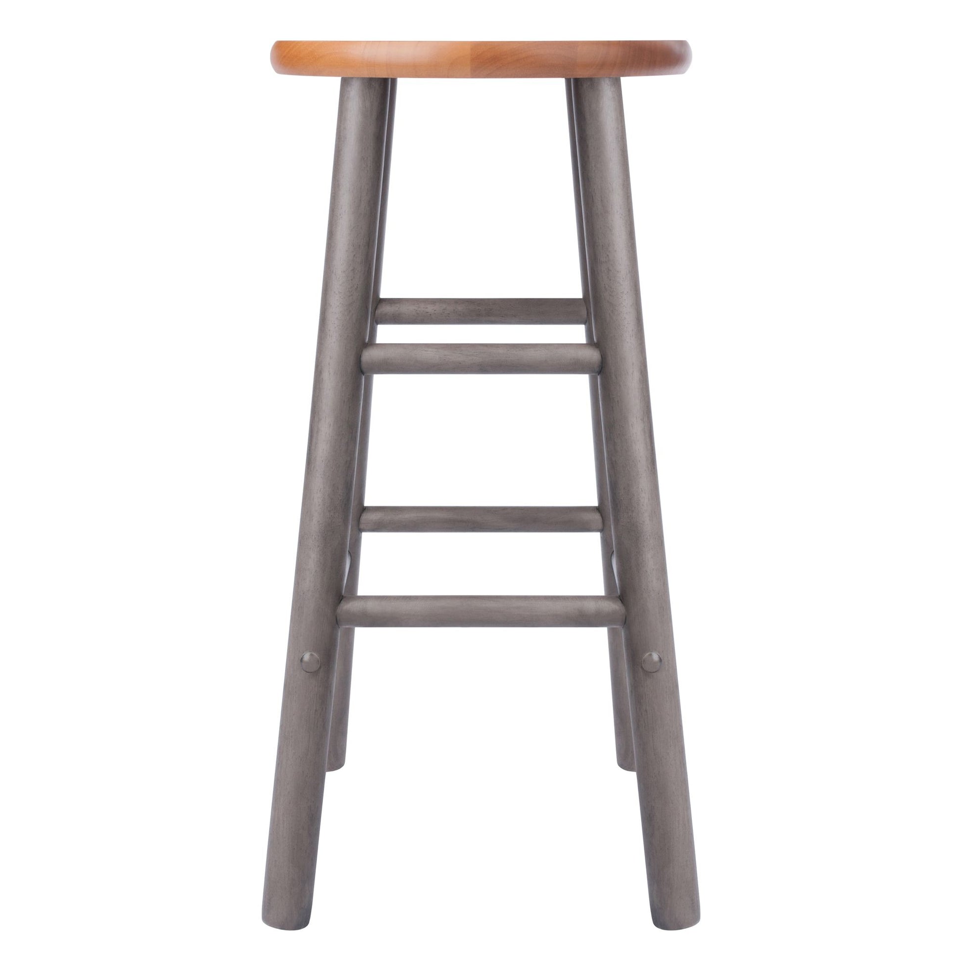 Huxton 2-Pc Counter Stools; 24"; Gray & Teak image 9