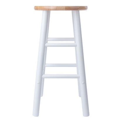 Huxton 2-Pc Counter Stools; 24"; Natural & White image 9