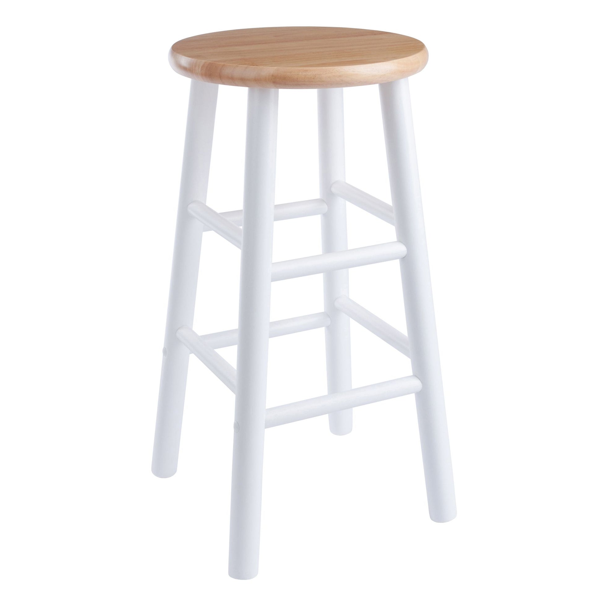 Huxton 2-Pc Counter Stools; 24"; Natural & White image 7