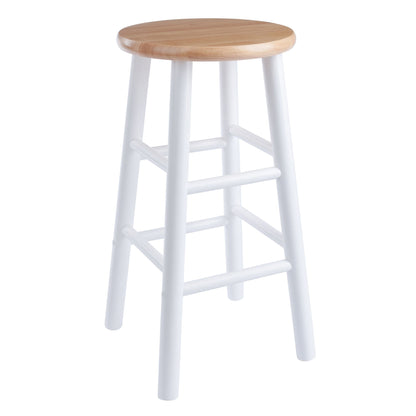 Huxton 2-Pc Counter Stools; 24"; Natural & White image 7
