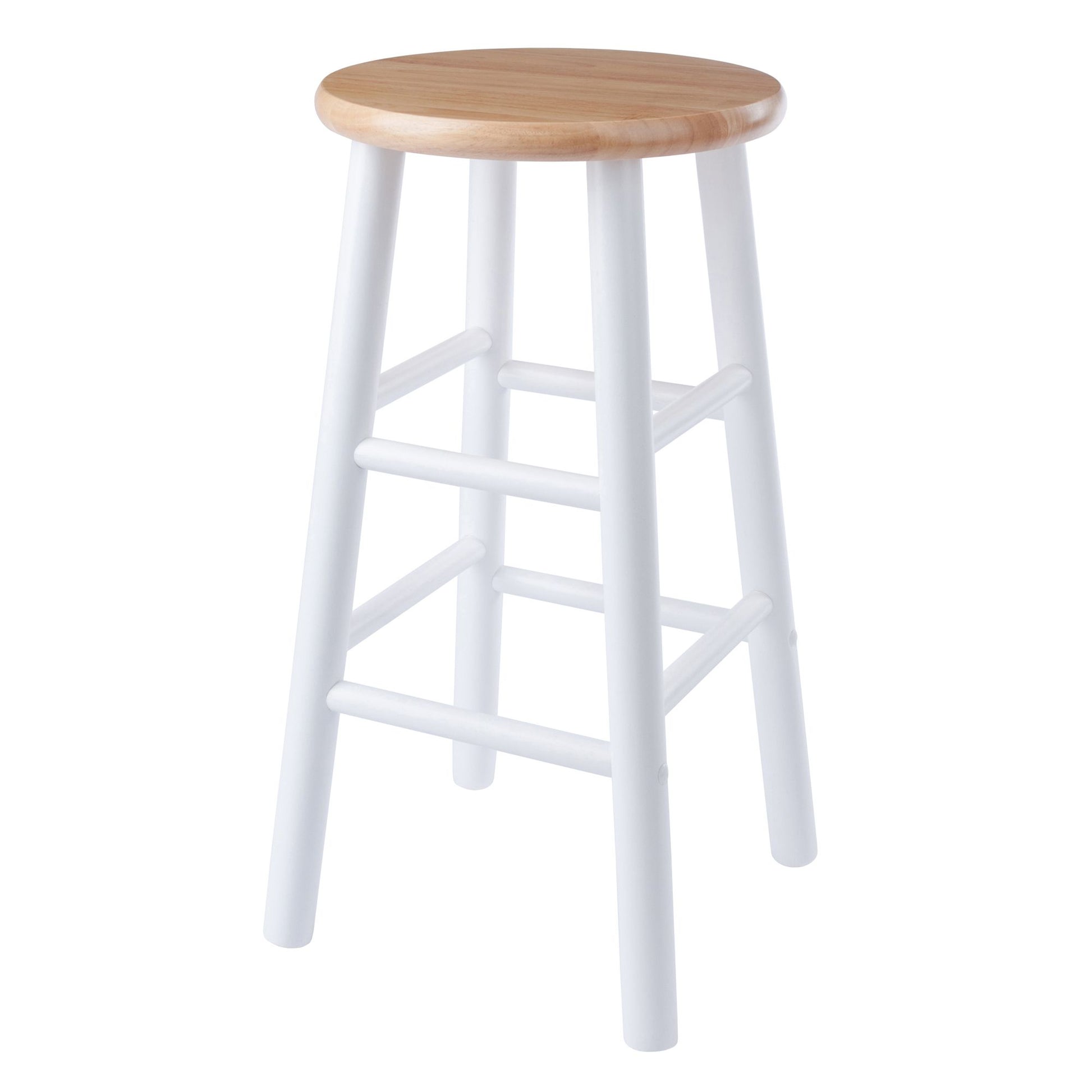 Huxton 2-Pc Counter Stools; 24"; Natural & White image 5