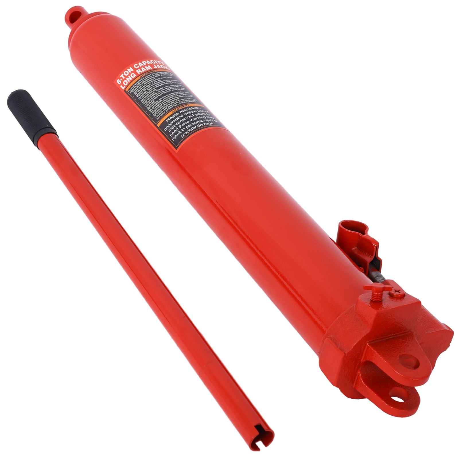 Hydraulic Long Ram Jack with Single Piston Pump and Clevis Base (Fits: Garage/Shop Cranes, Engine Hoists, and More): 8 T image 6