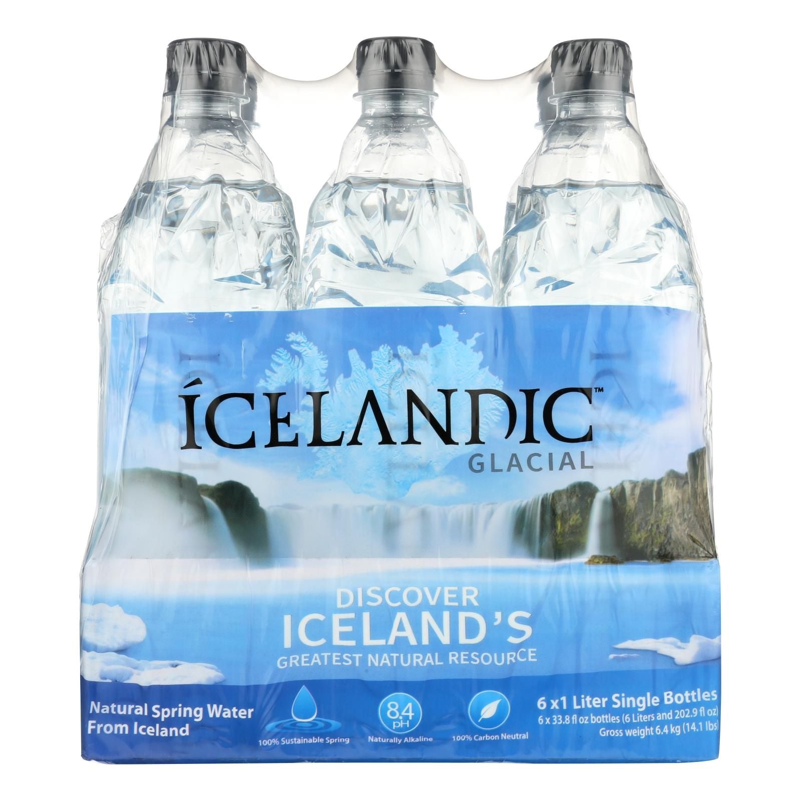Icelandic Glacial - Water Natural Spring - Case Of 2 - 6/33.8 F image 1