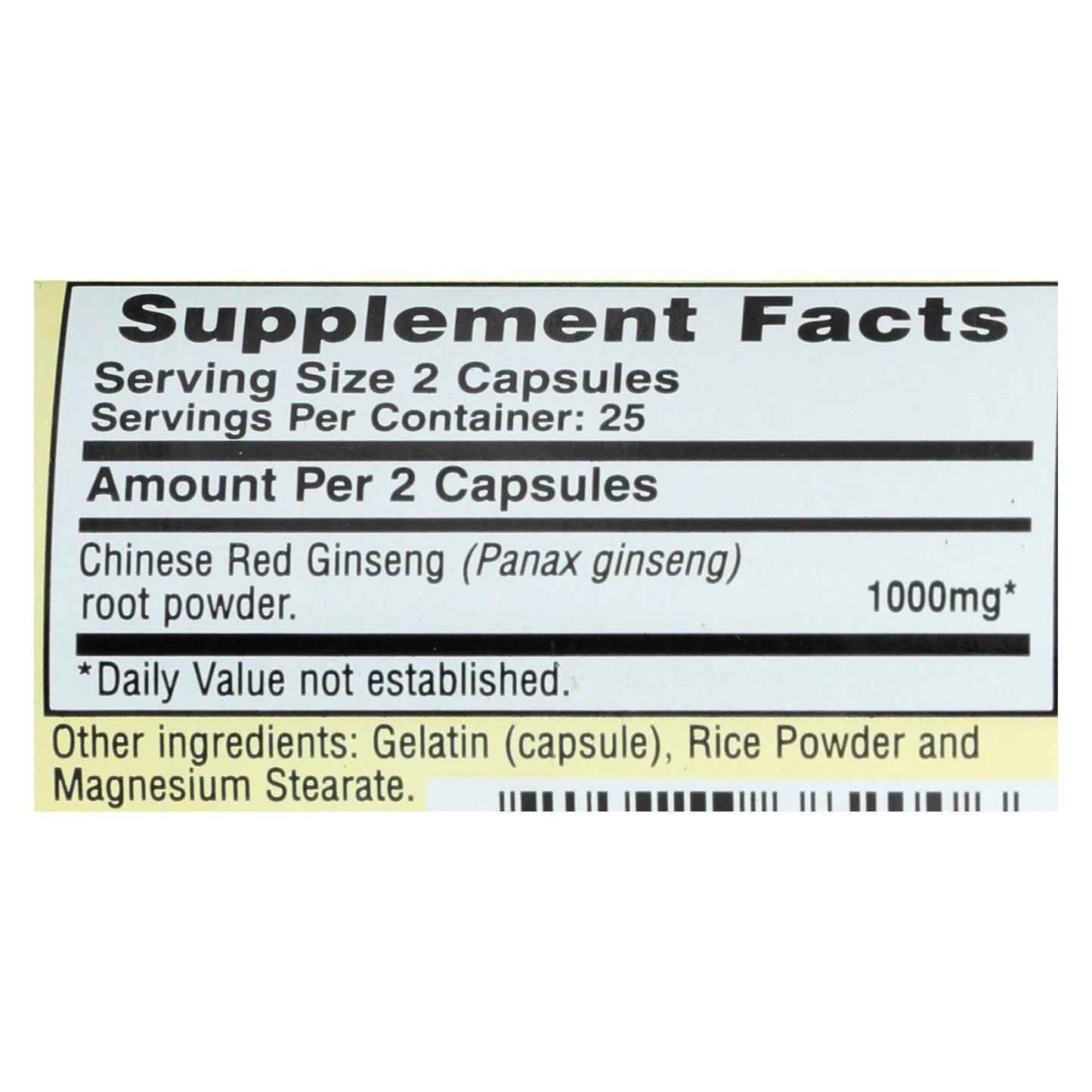 Imperial Elixir Chinese Red Ginseng - 500 Mg - 50 Capsules image 1