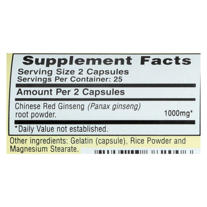 Imperial Elixir Chinese Red Ginseng - 500 Mg - 50 Capsules image 1
