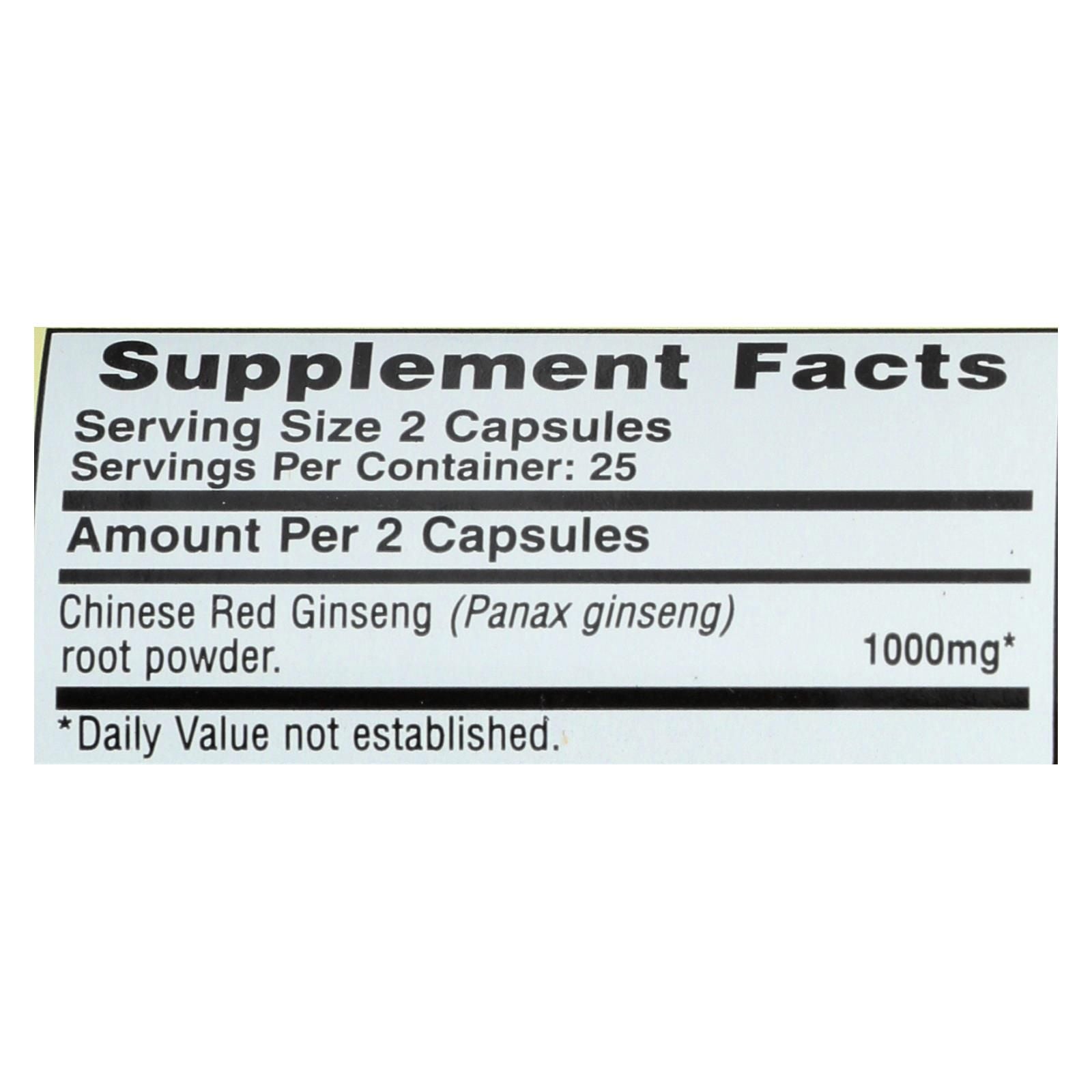Imperial Elixir Chinese Red Ginseng - 500 Mg - 50 Capsules image 4