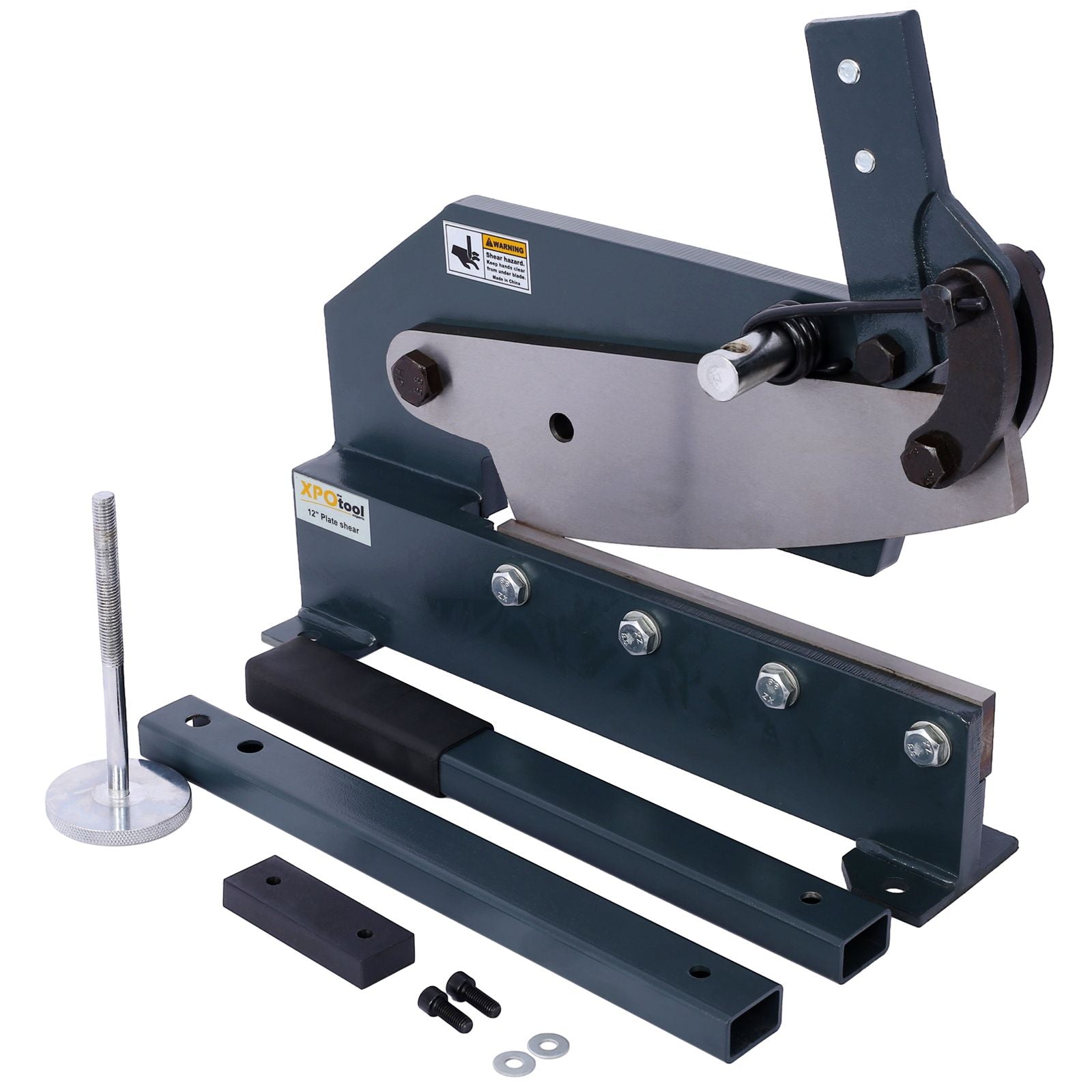 Industrial 10-Inch Sheet Metal Plate Shear, Solid Construction Mounting Type Metal Shear, High Precision Manual Hand Pla image 7
