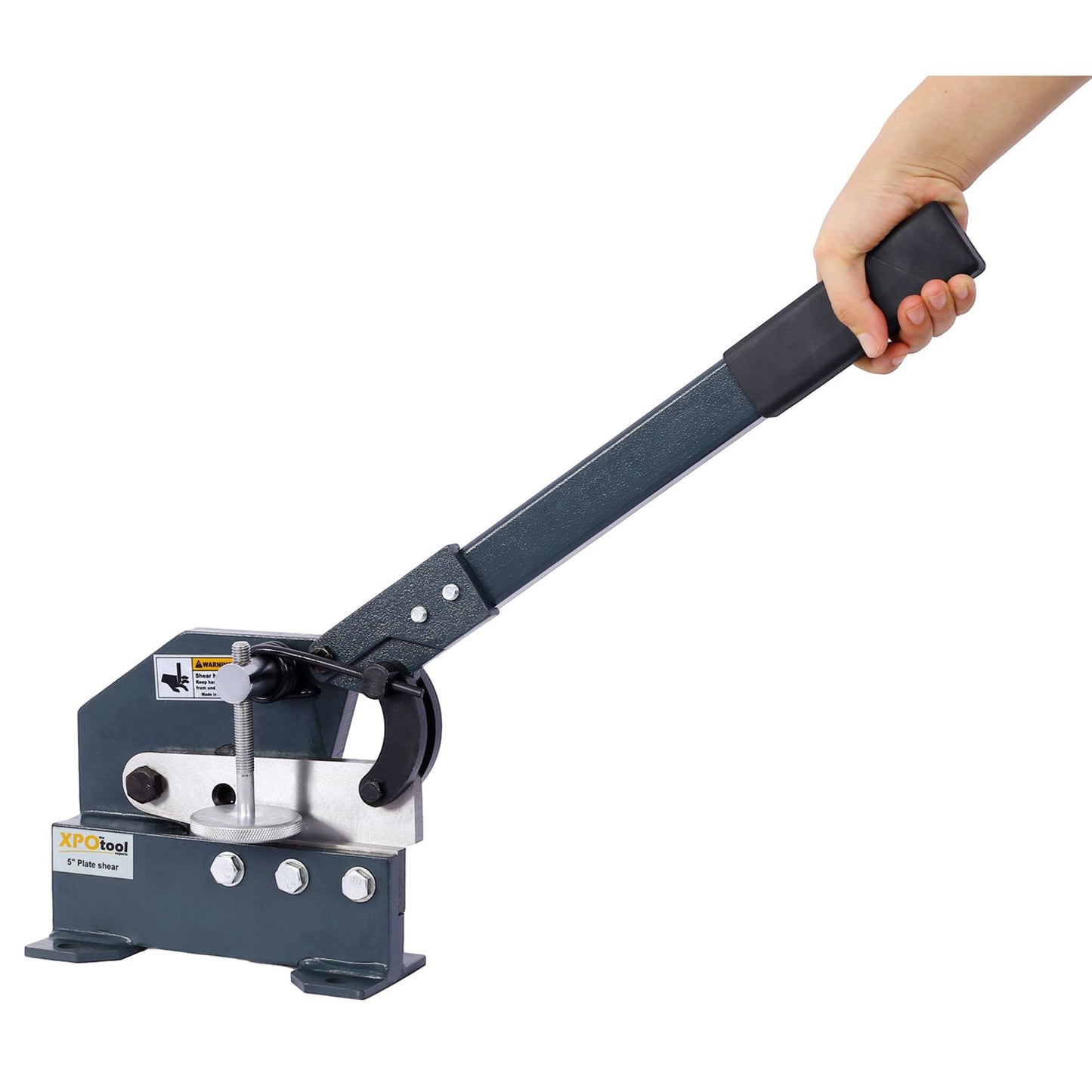 Industrial 5-Inch Sheet Metal Plate Shear, Solid Construction Mounting Type Metal Shear, High Precision Manual Hand Plat image 5