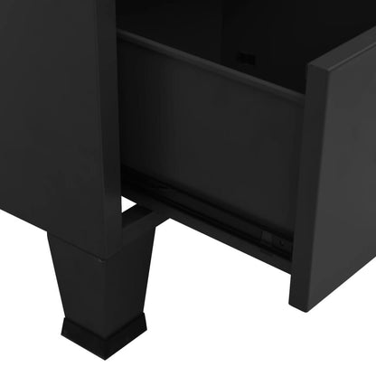 Industrial Storage Chest Black 27.6"x15.7"x45.3" Metal image 8