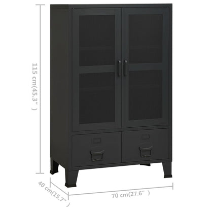 Industrial Storage Chest Black 27.6"x15.7"x45.3" Metal image 9