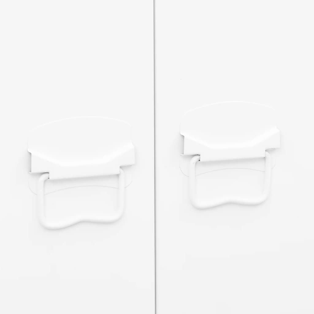 Industrial Wardrobe White 35.4"x19.7"x70.9" Metal image 9