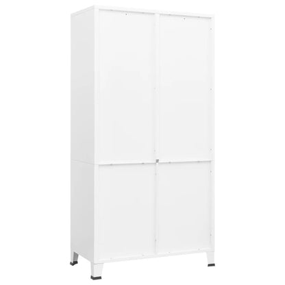 Industrial Wardrobe White 35.4"x19.7"x70.9" Metal image 4