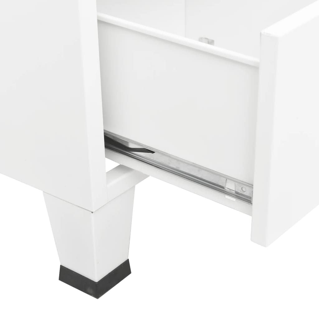 Industrial Wardrobe White 35.4"x19.7"x70.9" Metal image 8