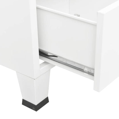 Industrial Wardrobe White 35.4"x19.7"x70.9" Metal image 8