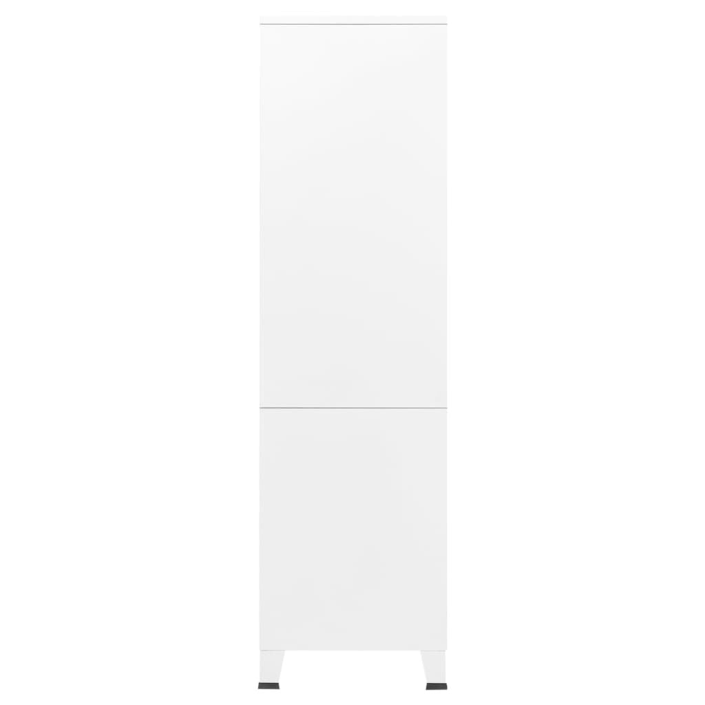 Industrial Wardrobe White 35.4"x19.7"x70.9" Metal image 5