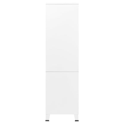 Industrial Wardrobe White 35.4"x19.7"x70.9" Metal image 5