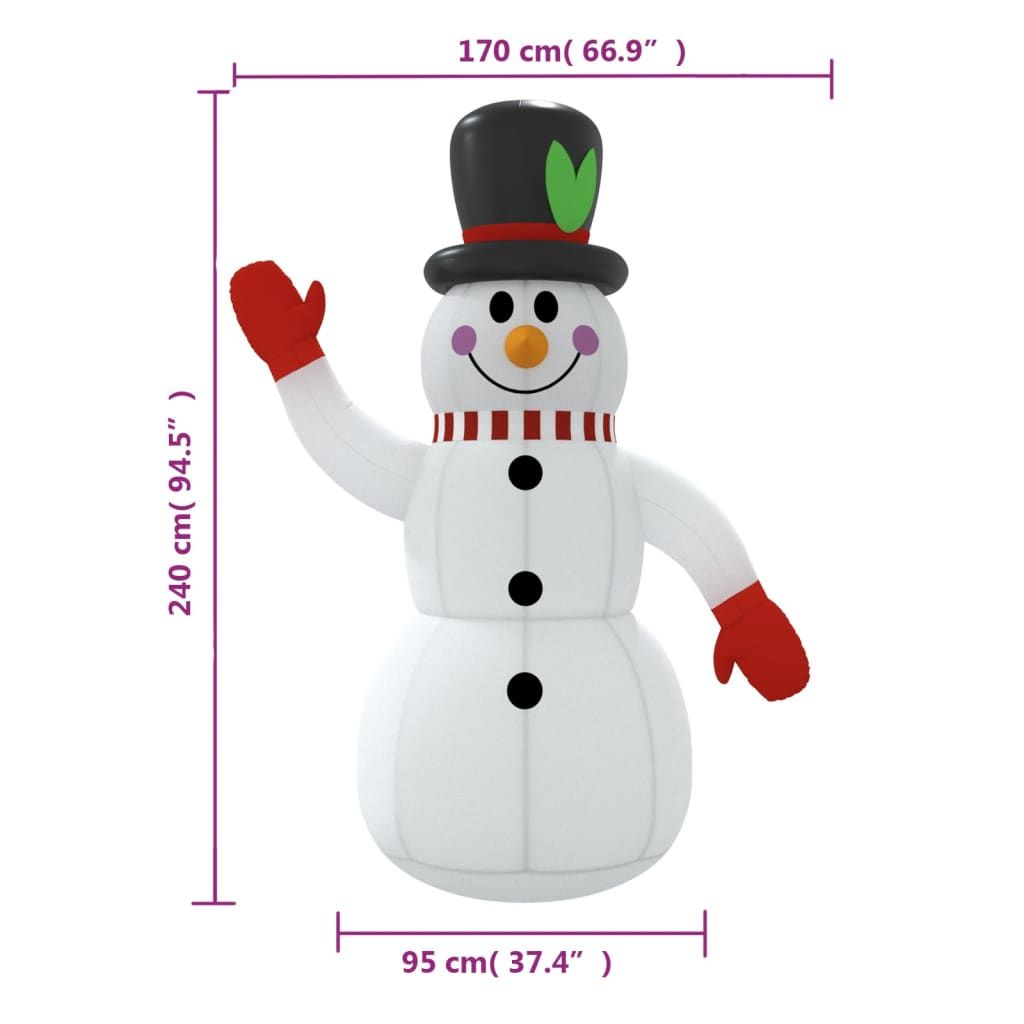 Inflatable Snowman with LEDs 8 ft image 12