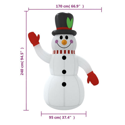 Inflatable Snowman with LEDs 8 ft image 12