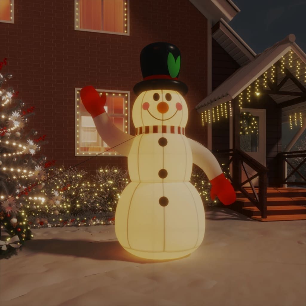 Inflatable Snowman with LEDs 8 ft image 1