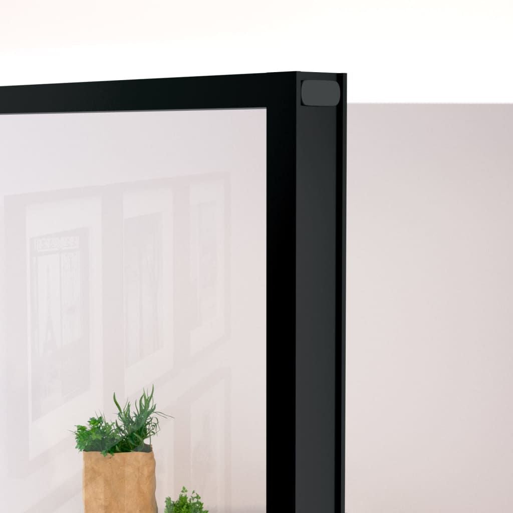 Interior Door Black 32.7"x79.3" Tempered Glass&Aluminum Slim image 5