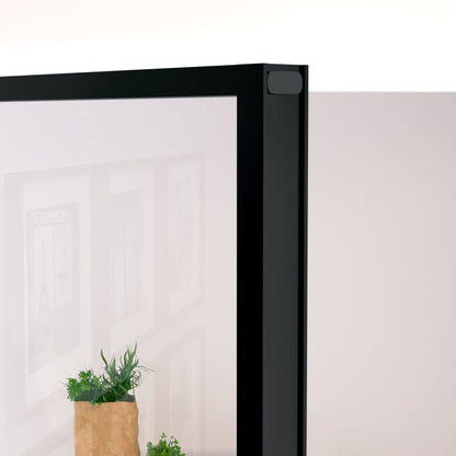 Interior Door Black 32.7"x79.3" Tempered Glass&Aluminum Slim image 5