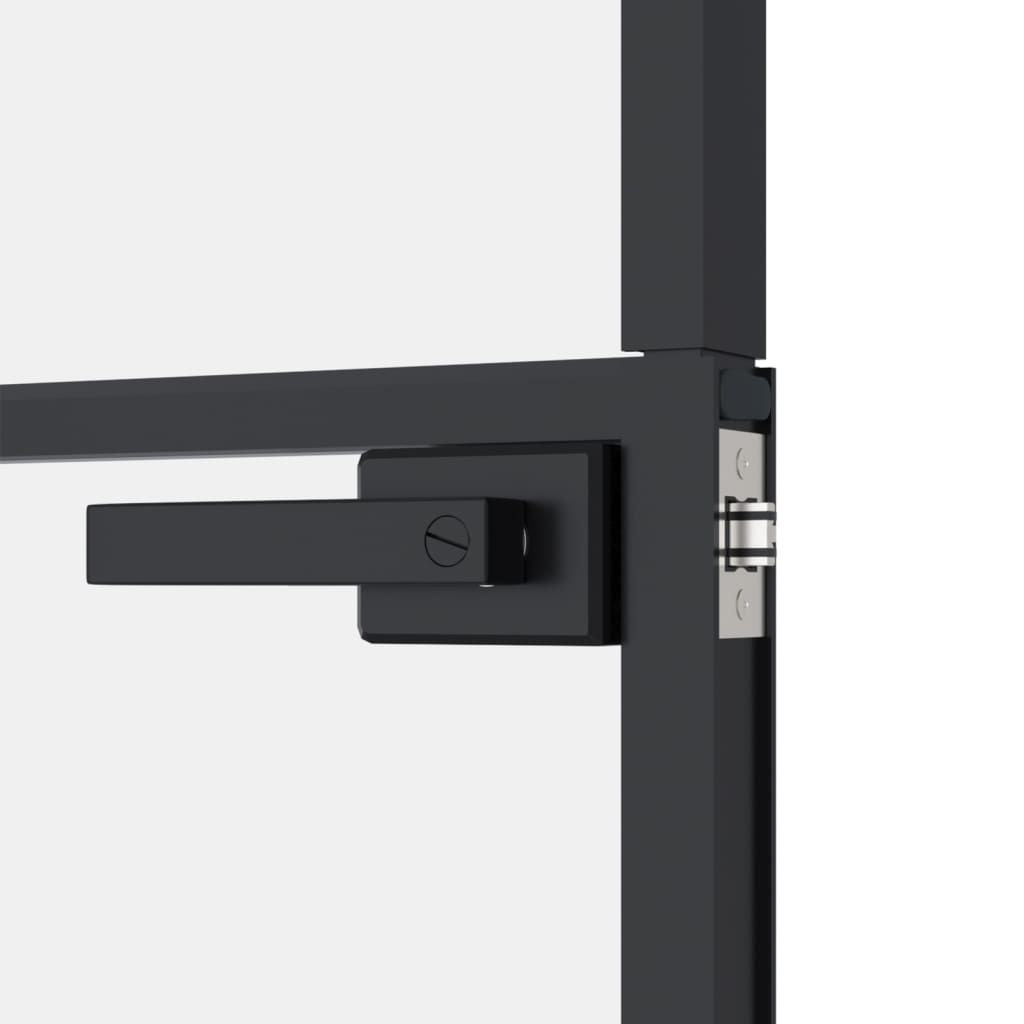 Interior Door Black 36.6"x79.3" Tempered Glass&Aluminum Slim image 7