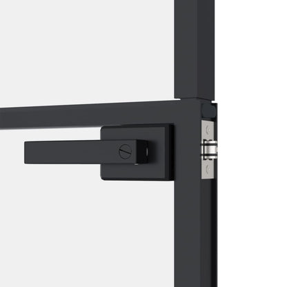 Interior Door Black 36.6"x79.3" Tempered Glass&Aluminum Slim image 7