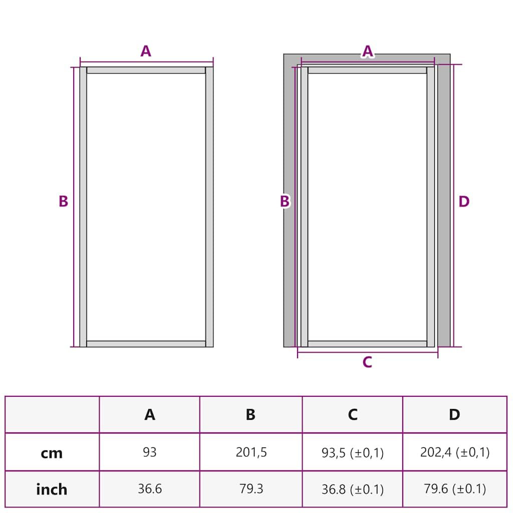 Interior Door Black 36.6"x79.3" Tempered Glass&Aluminum Slim image 9
