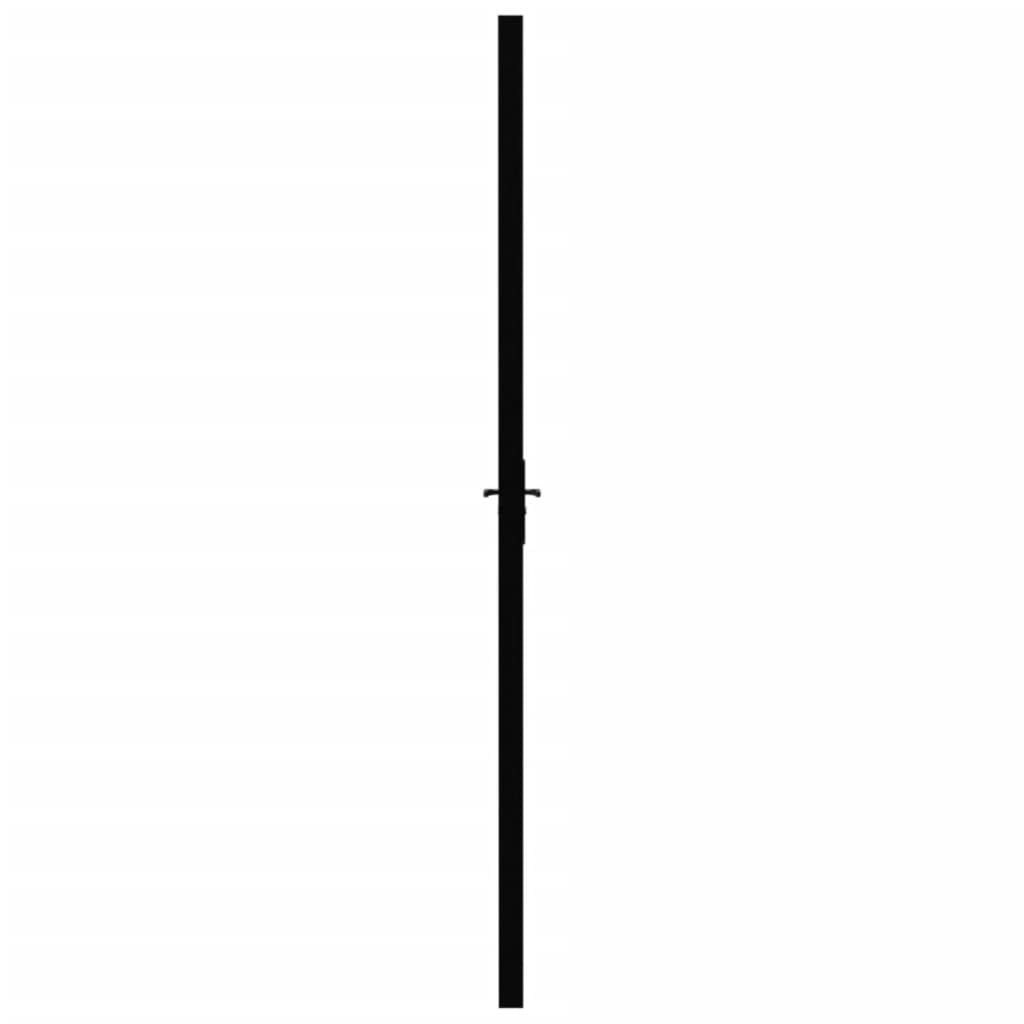 Interior Door ESG Glass and Aluminum 32.7x79.3 Black - Handle Closeup