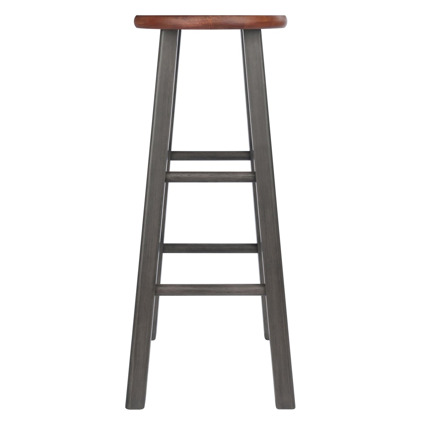 Ivy Bar Stool; Rustic Teak & Gray image 5