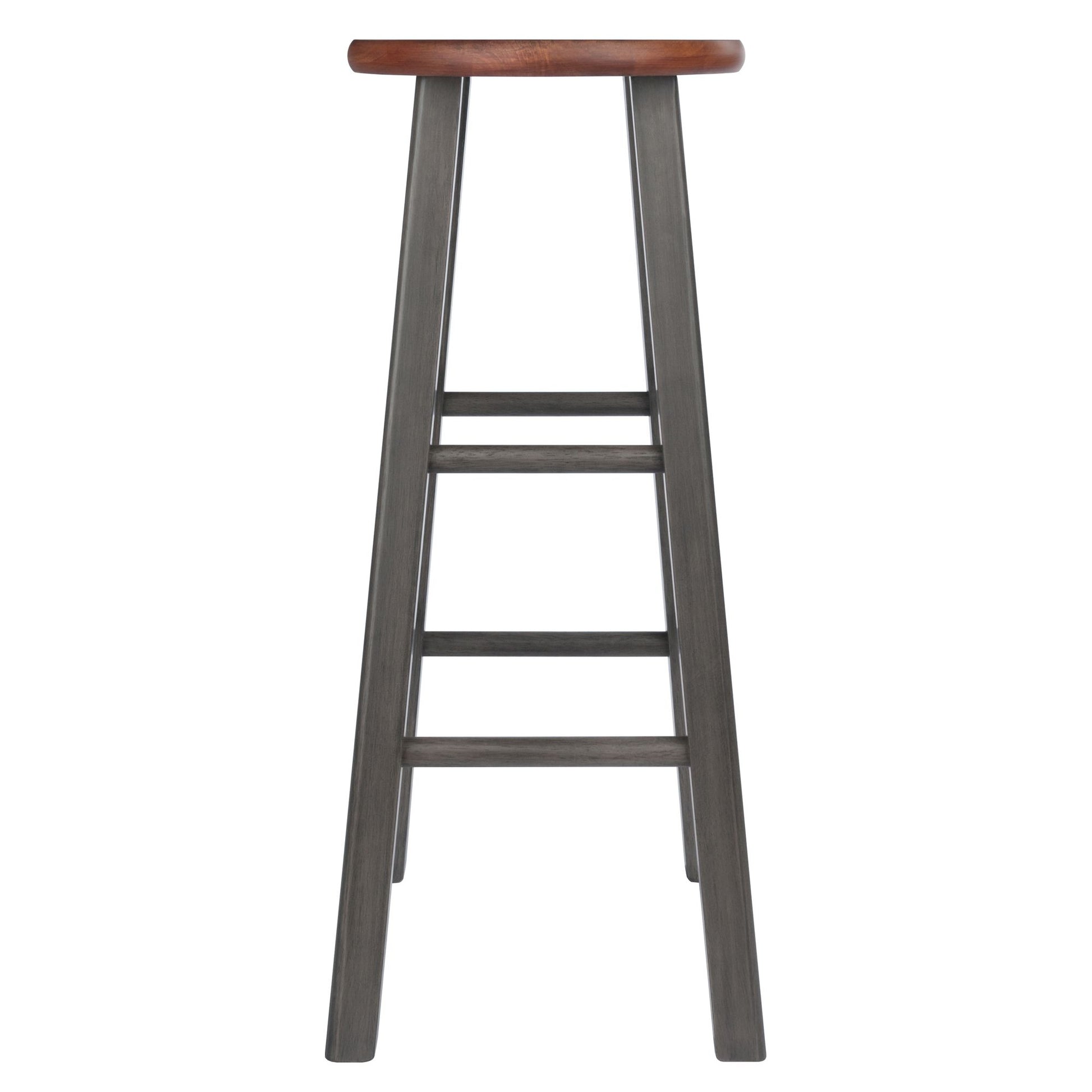 Ivy Bar Stool; Rustic Teak & Gray image 5