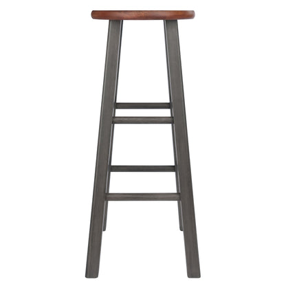 Ivy Bar Stool; Rustic Teak & Gray image 5