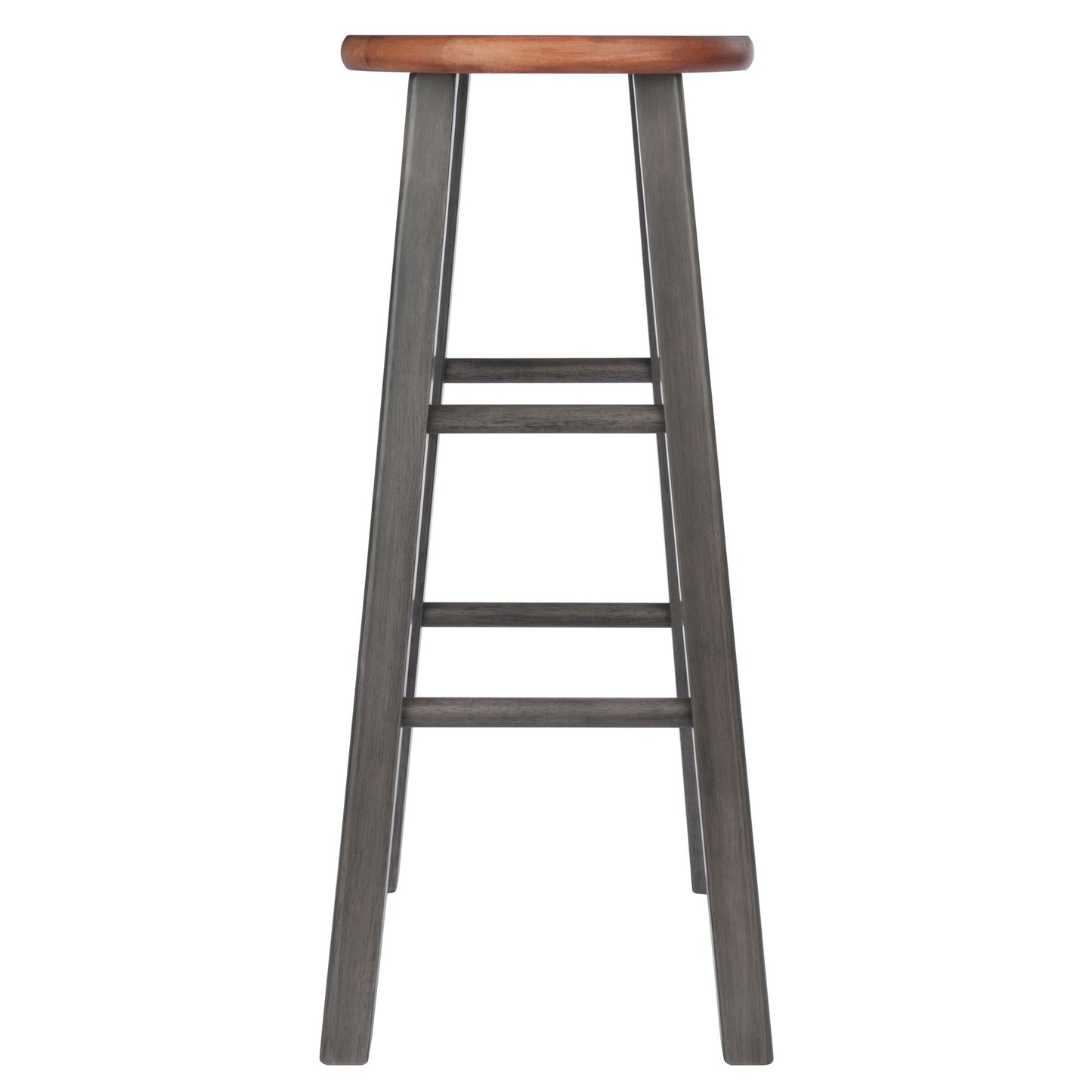 Ivy Bar Stool; Rustic Teak & Gray image 4