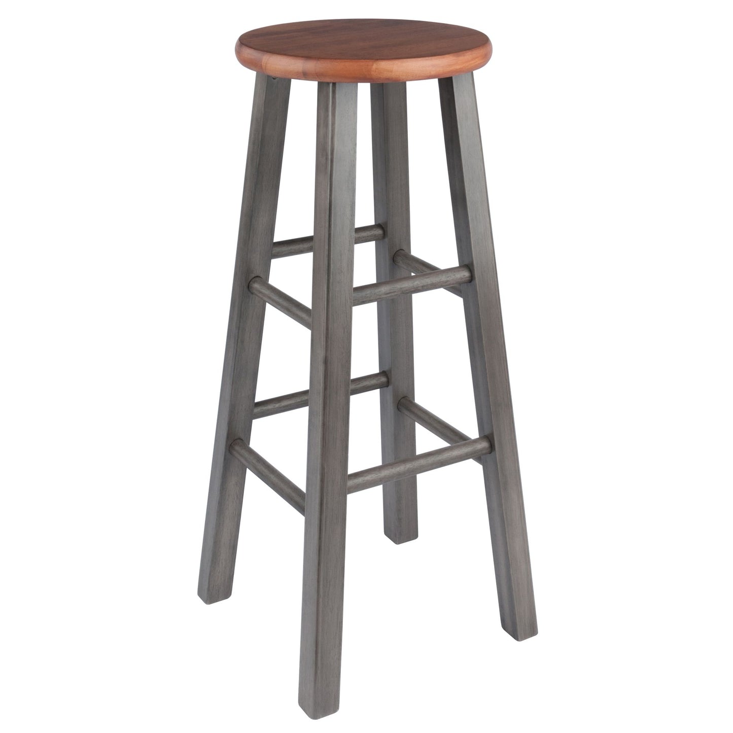 Ivy Bar Stool; Rustic Teak & Gray image 1