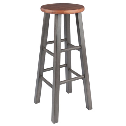 Ivy Bar Stool; Rustic Teak & Gray image 1